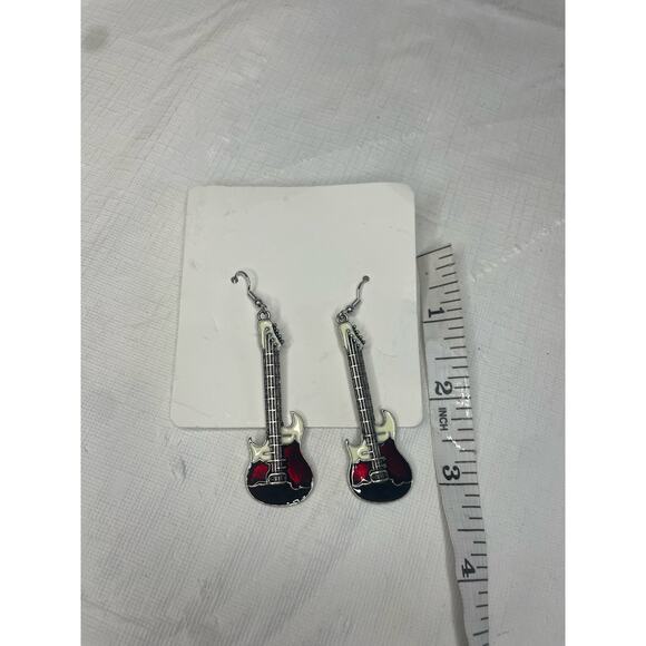 NWT Guitar Rock Music Musician Earrings Dangle - Picture 4 of 5
